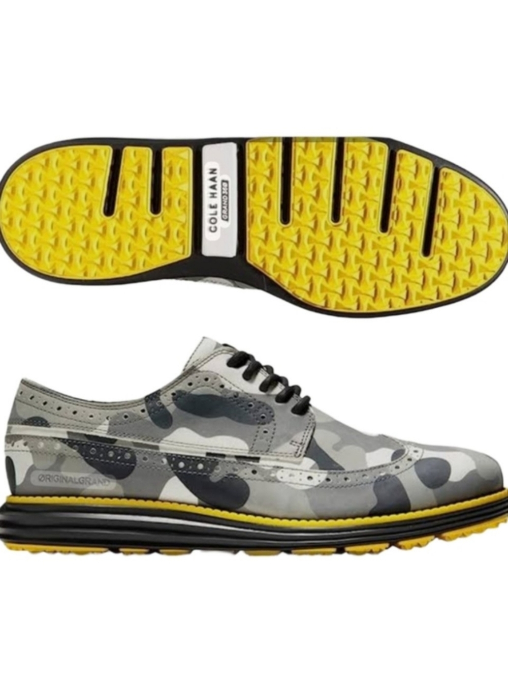 Cole Haan Originalgrand Camo Wingtip Golf Oxfords 8.5